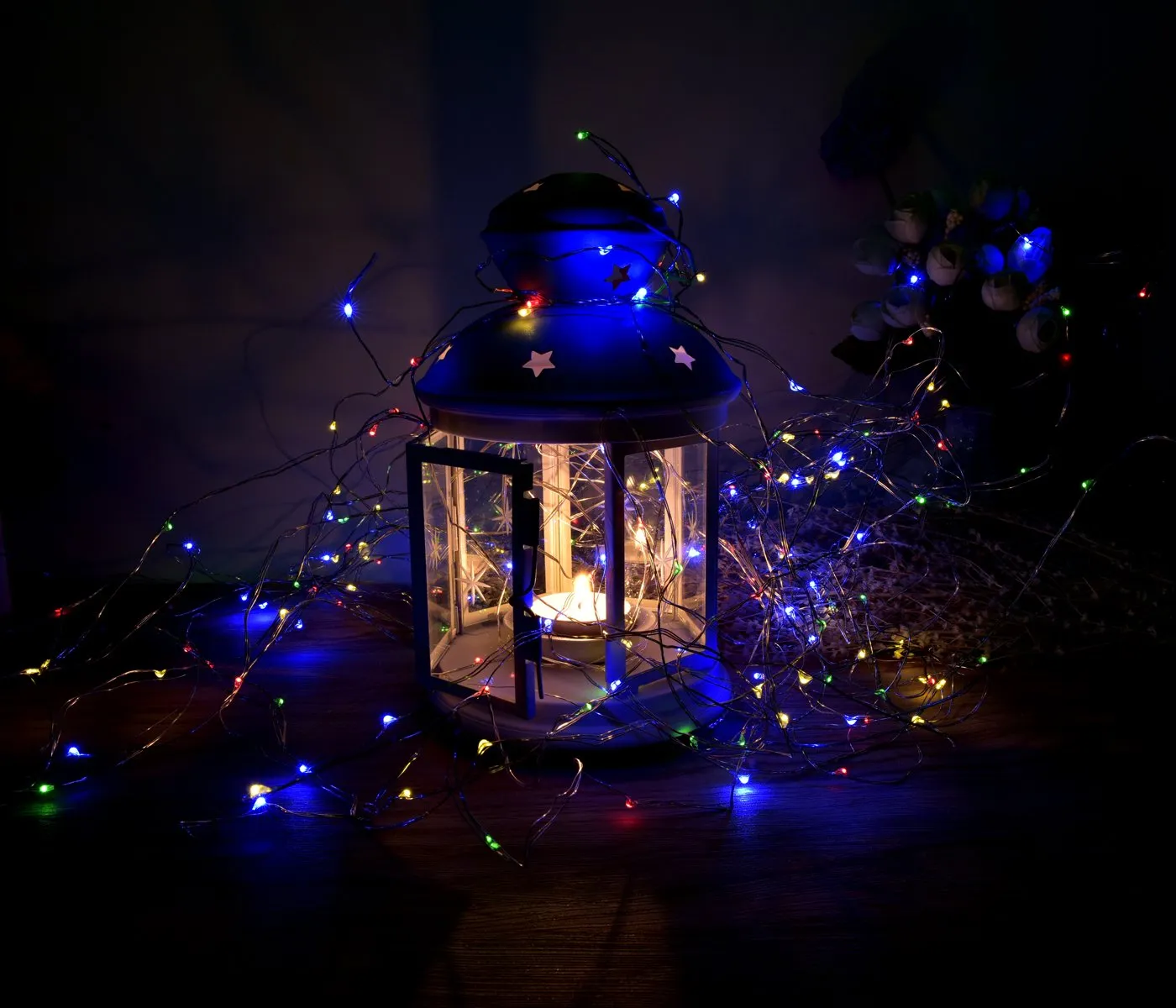 100 Multi-colour LED Solar Micro String Lights