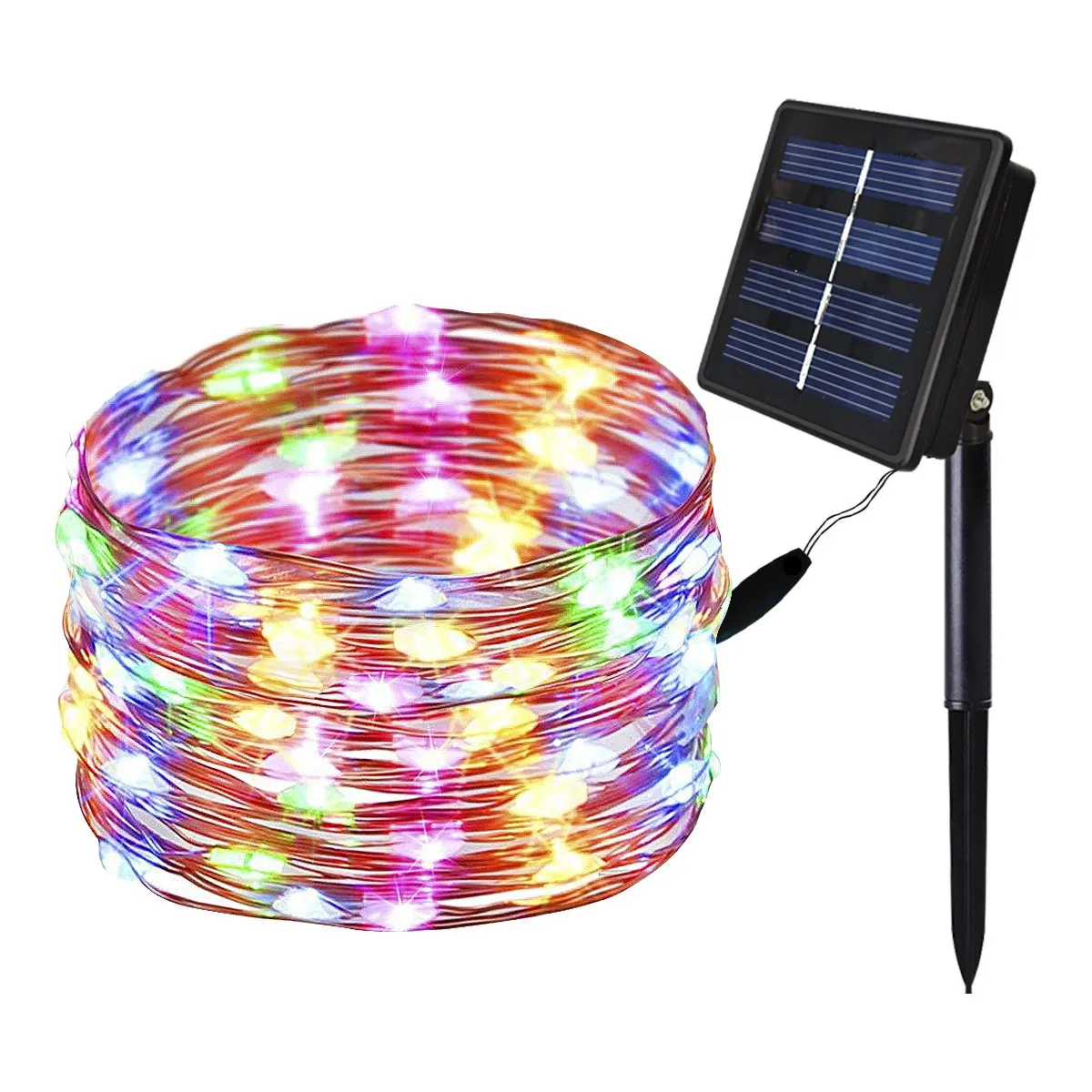100 Multi-colour LED Solar Micro String Lights