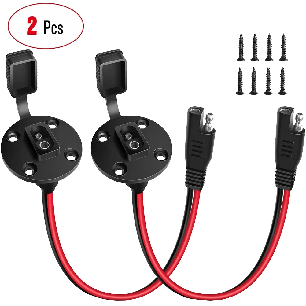 12AWG 2-Pack SAE Power Socket Sidewall Port