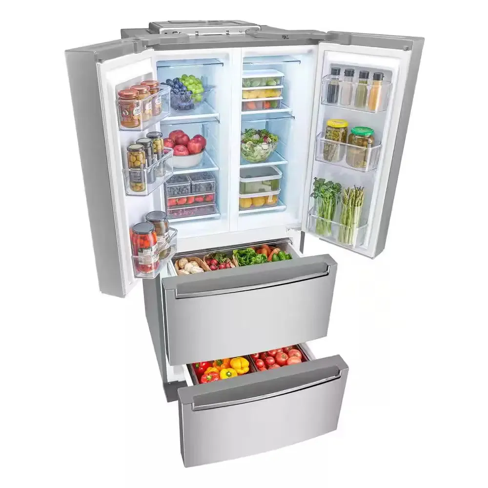 14 Cu. Ft. 4-Door Kimchi Specialty Refrigerator with Convertible Temperature Zones in Noble Steel, ENERGY STAR