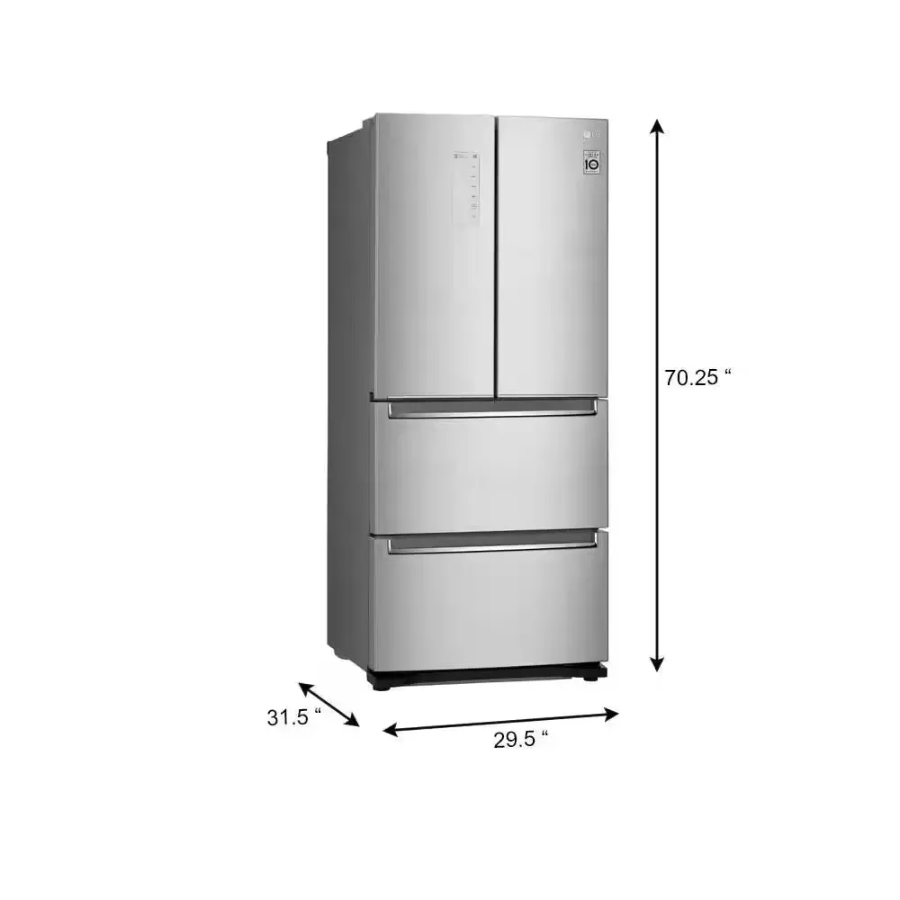 14 Cu. Ft. 4-Door Kimchi Specialty Refrigerator with Convertible Temperature Zones in Noble Steel, ENERGY STAR