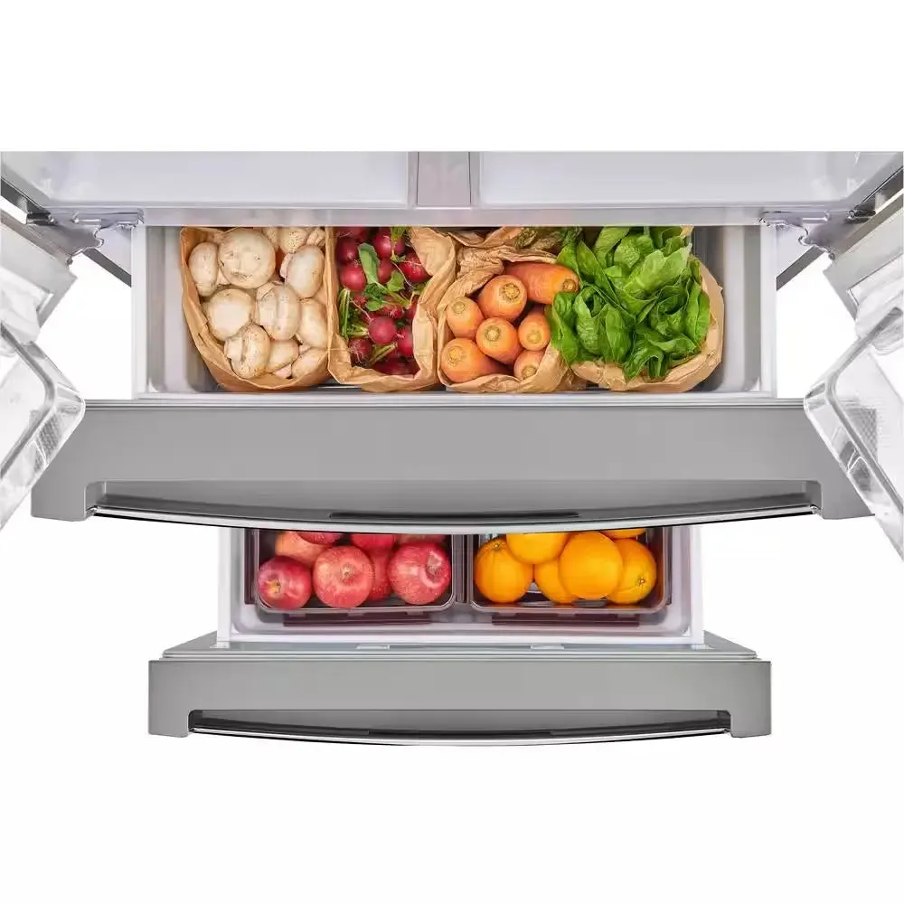 14 Cu. Ft. 4-Door Kimchi Specialty Refrigerator with Convertible Temperature Zones in Noble Steel, ENERGY STAR