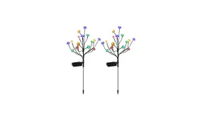 2 Pack Lotus shape LED Solar Lights