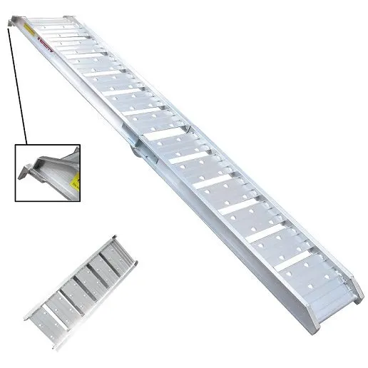 2 x Aluminum ATV Loading Folding Ramps loading capacity 400Kg Pair 1825 Long