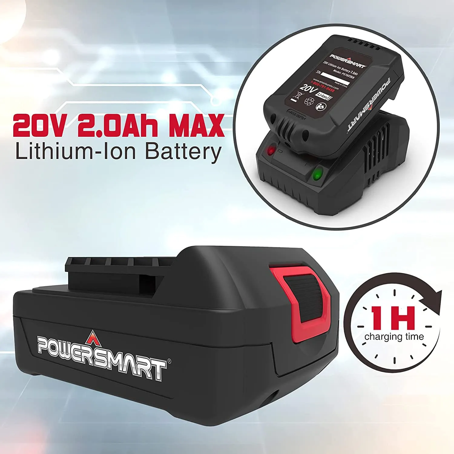 20V 1.5Ah Lithium-Ion Replacement Battery