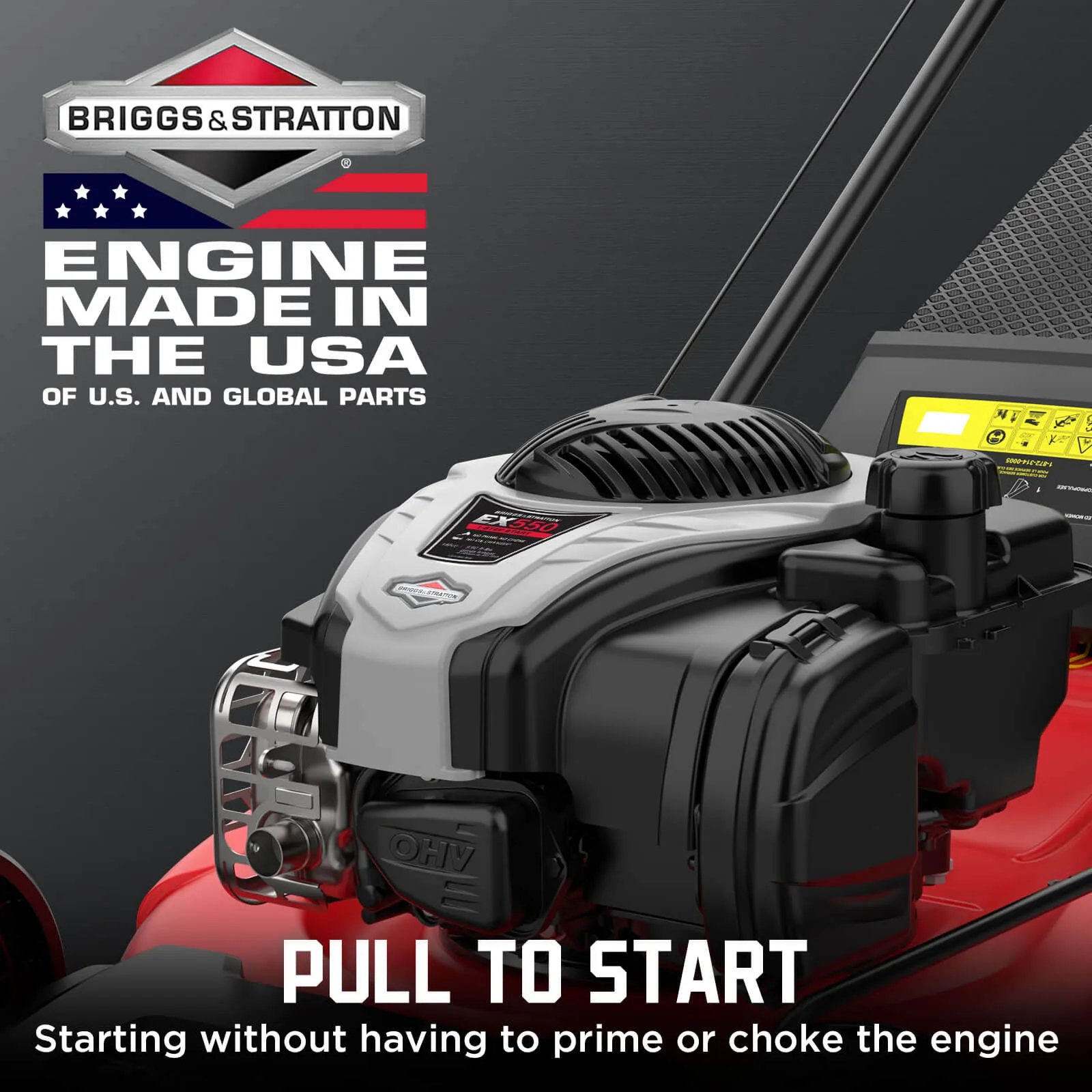21" 140cc Gas Push Lawn Mower w/ B&S 550EX Engine B8721P