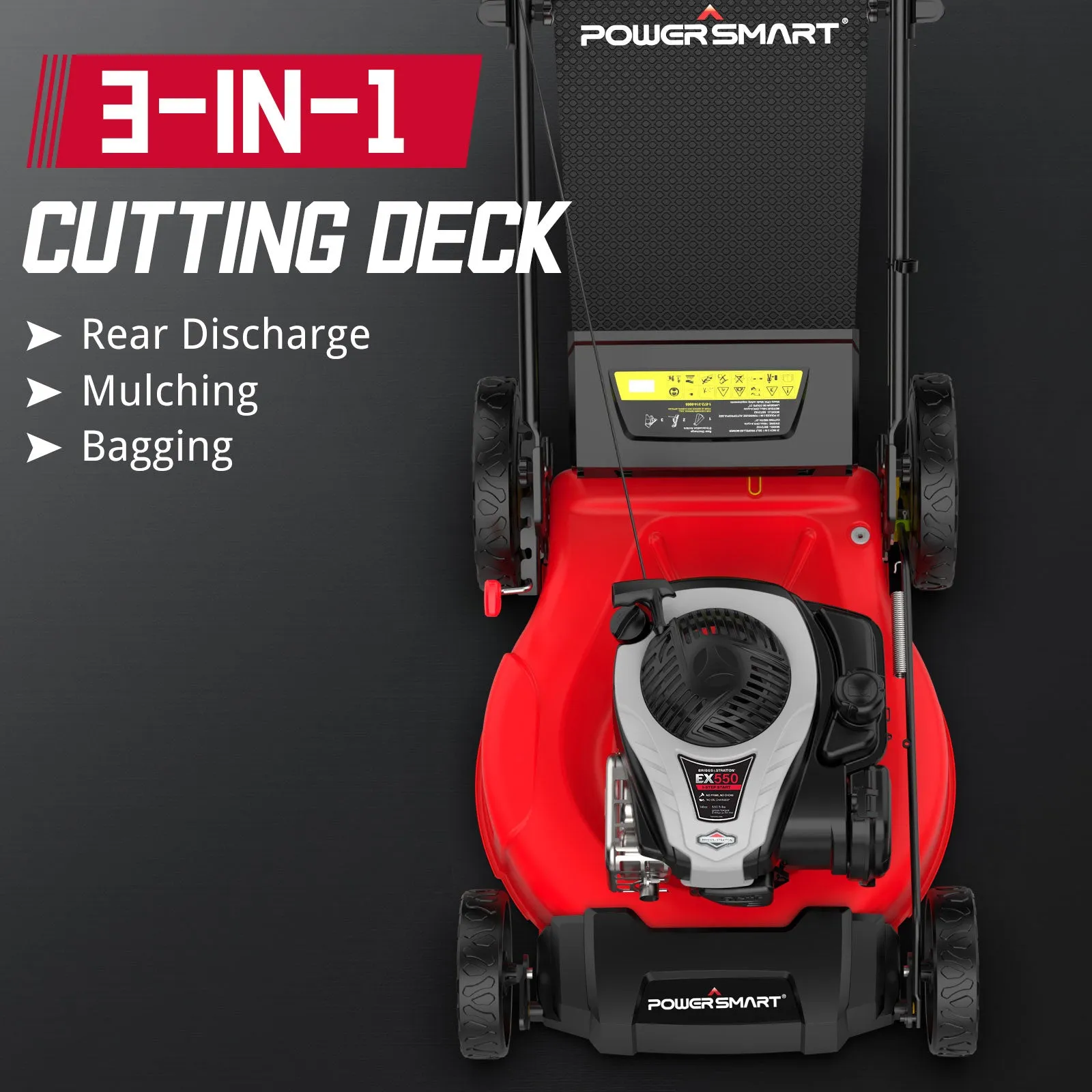 21" 140cc Gas Push Lawn Mower w/ B&S 550EX Engine B8721P