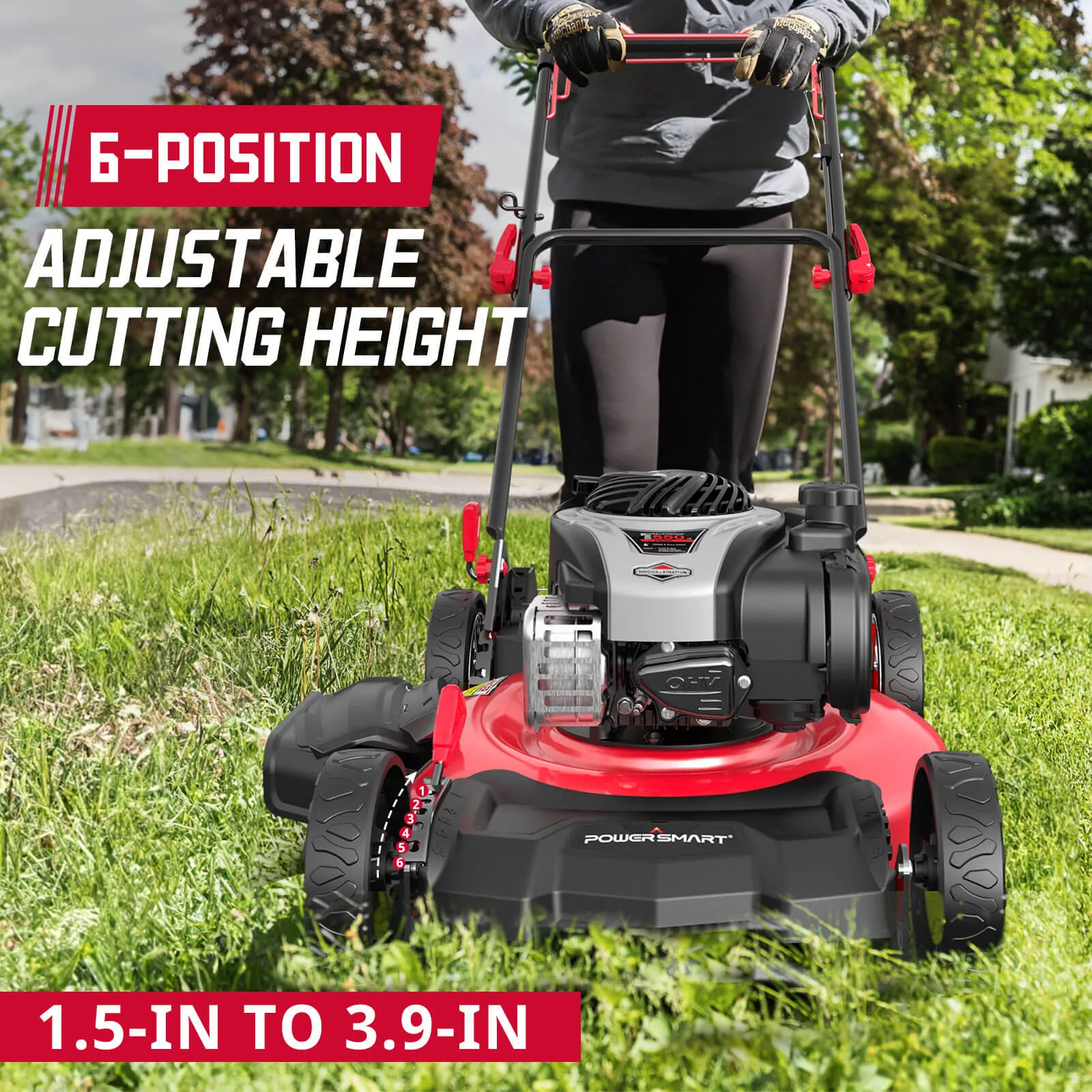 21" 140cc Gas Self-Propelled Lawn Mower with B&S Engine HB8622S