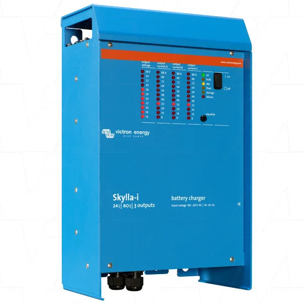 24V 80A Skylla-i SLA-LiFePO4 Triple Output Charger with M8 C