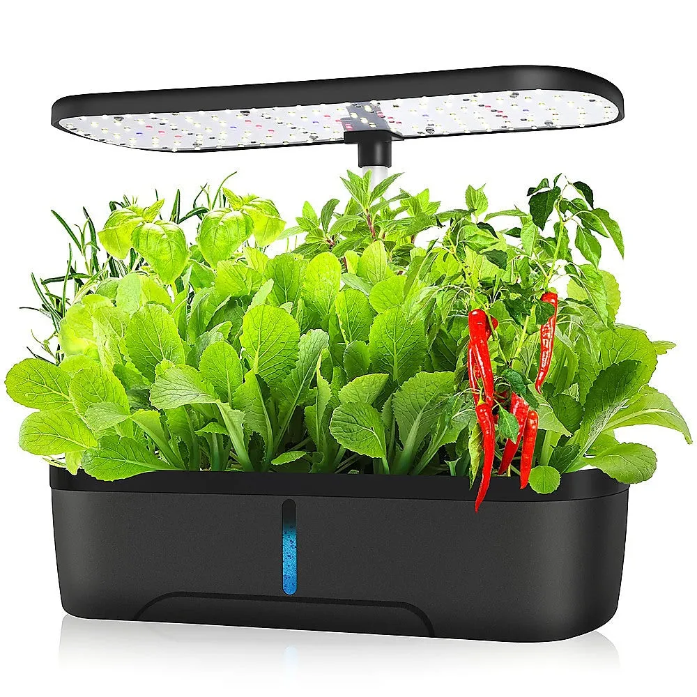 24W LED Hydroponics System, 3 Light Modes, 12 Pods