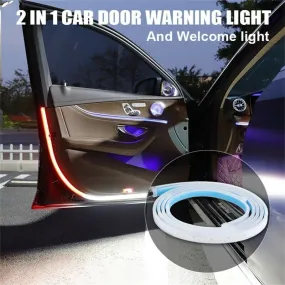 2PCS 2in1 Car Door Warning Light Anti Collision Flashing Safety
