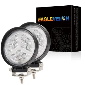 2pcs 4 Inch Round Led Work Lights 12V 24V for 4x4 Offroad Car