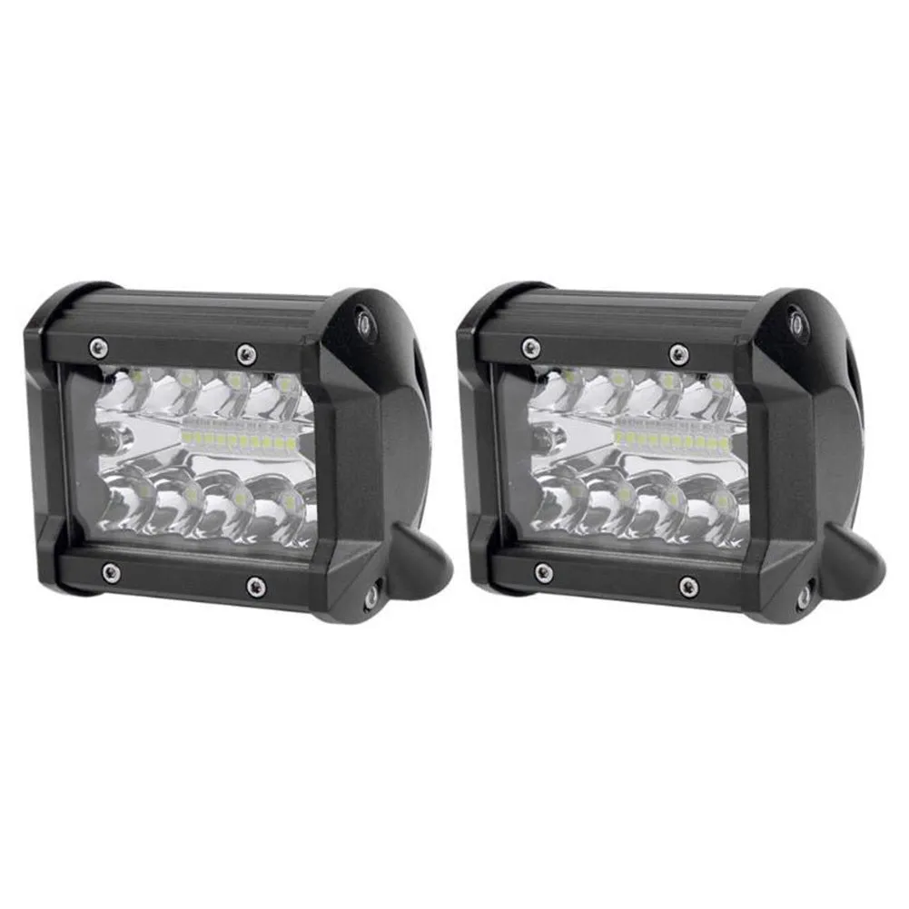 2PCS 4" 60W Upgraded LED Work Light Bar Highlight Spotlights Suv