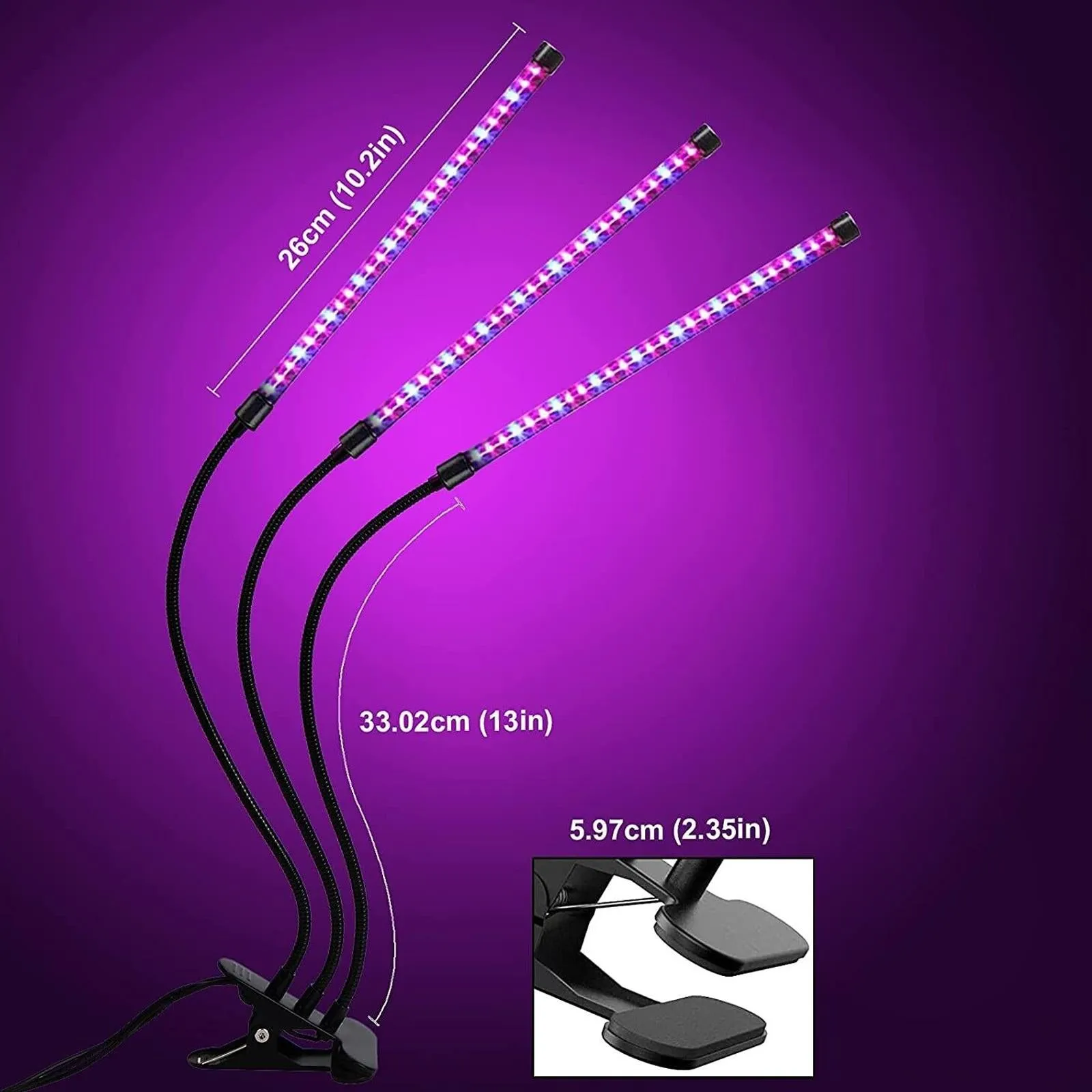 360° Adjustable Grow Light for Indoor Plants - 10/20/30 Pack
