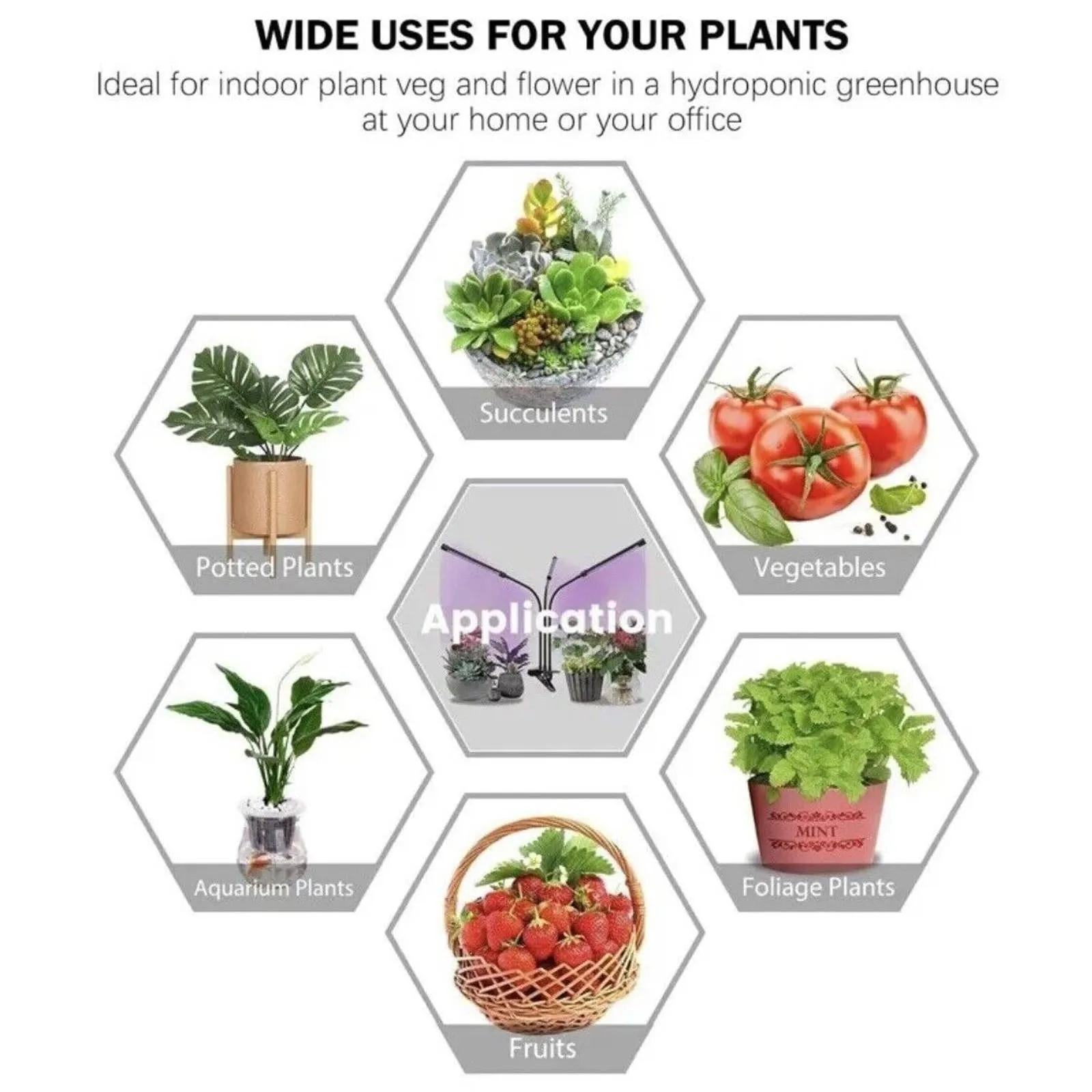 360° Adjustable Grow Light for Indoor Plants - 10/20/30 Pack