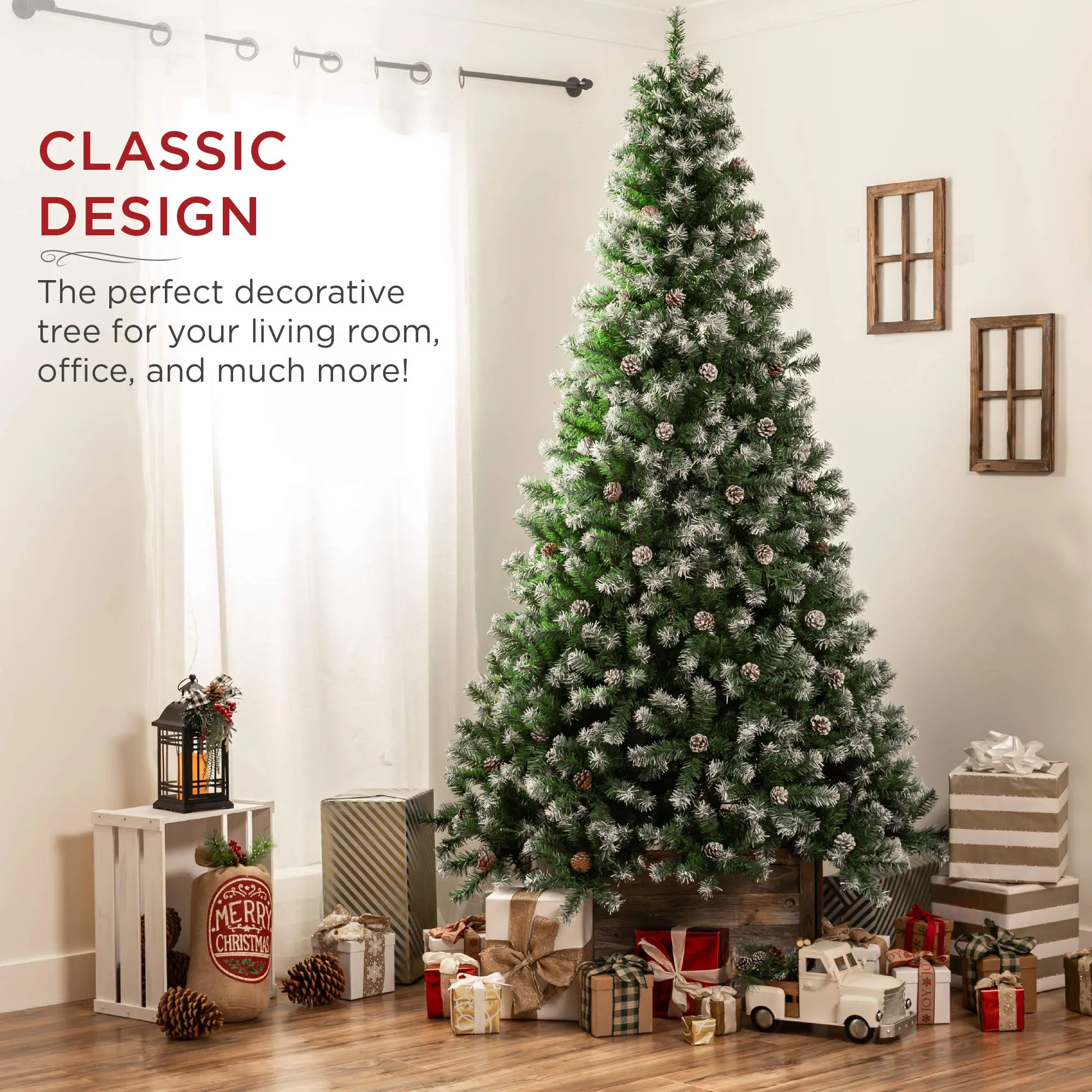 6 to 9ft Pre-Decorated Holiday Christmas Tree.