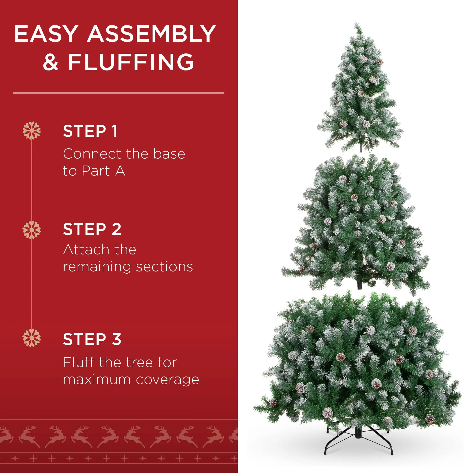6 to 9ft Pre-Decorated Holiday Christmas Tree.