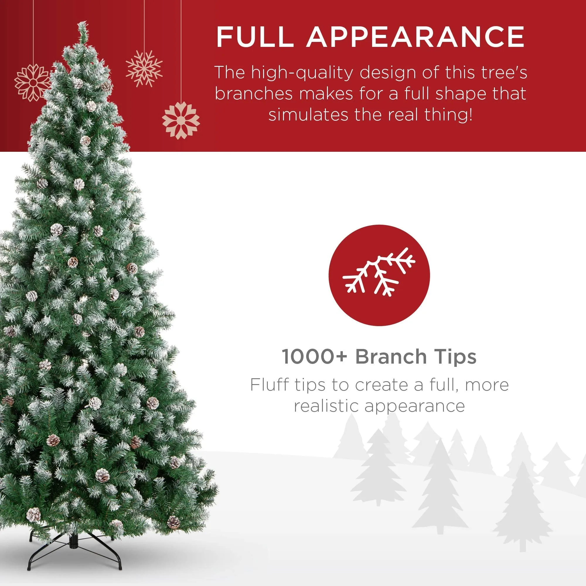 6 to 9ft Pre-Decorated Holiday Christmas Tree.