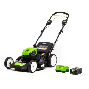 80V 21" Cordless Battery 3-in-1 Self-Propelled Lawn Mower w/ 4.0Ah Battery & Charger