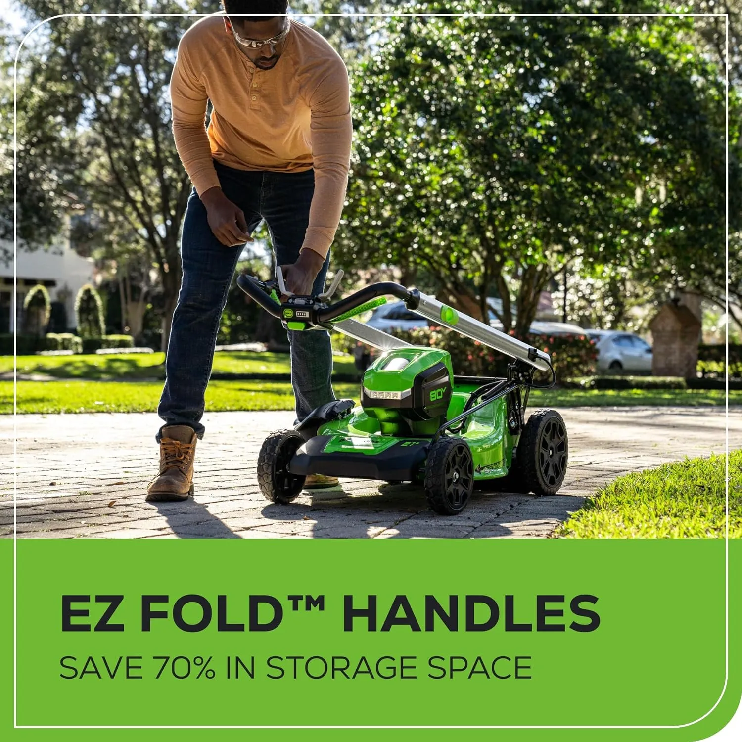 80V 21" Cordless Battery 4-in-1 Self-Propelled Lawn Mower & 700CFM Blower Combo Kit w/ 5.0Ah Battery & 6A Charger