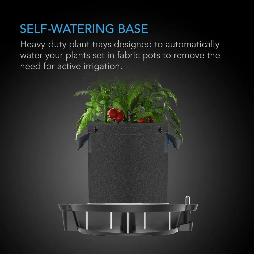 AC Infinity Self-Watering Fabric Pot Planter Base | Pack of 4