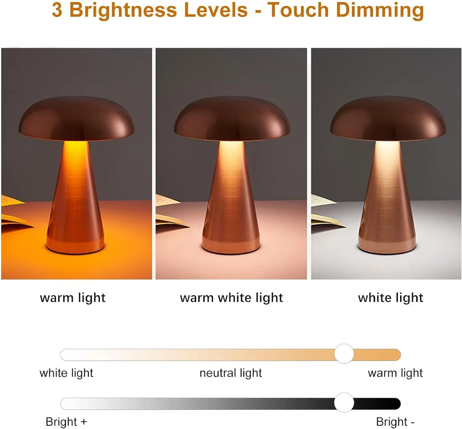 ANKUR UNPLUGGED ZEN LUME WIRELESS MUSHROOM SHAPED TABLE LAMP