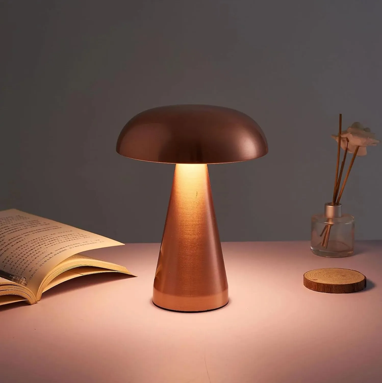 ANKUR UNPLUGGED ZEN LUME WIRELESS MUSHROOM SHAPED TABLE LAMP
