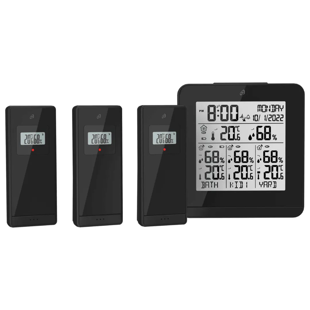 AURIOL Radio-controlled weather station Set of 4