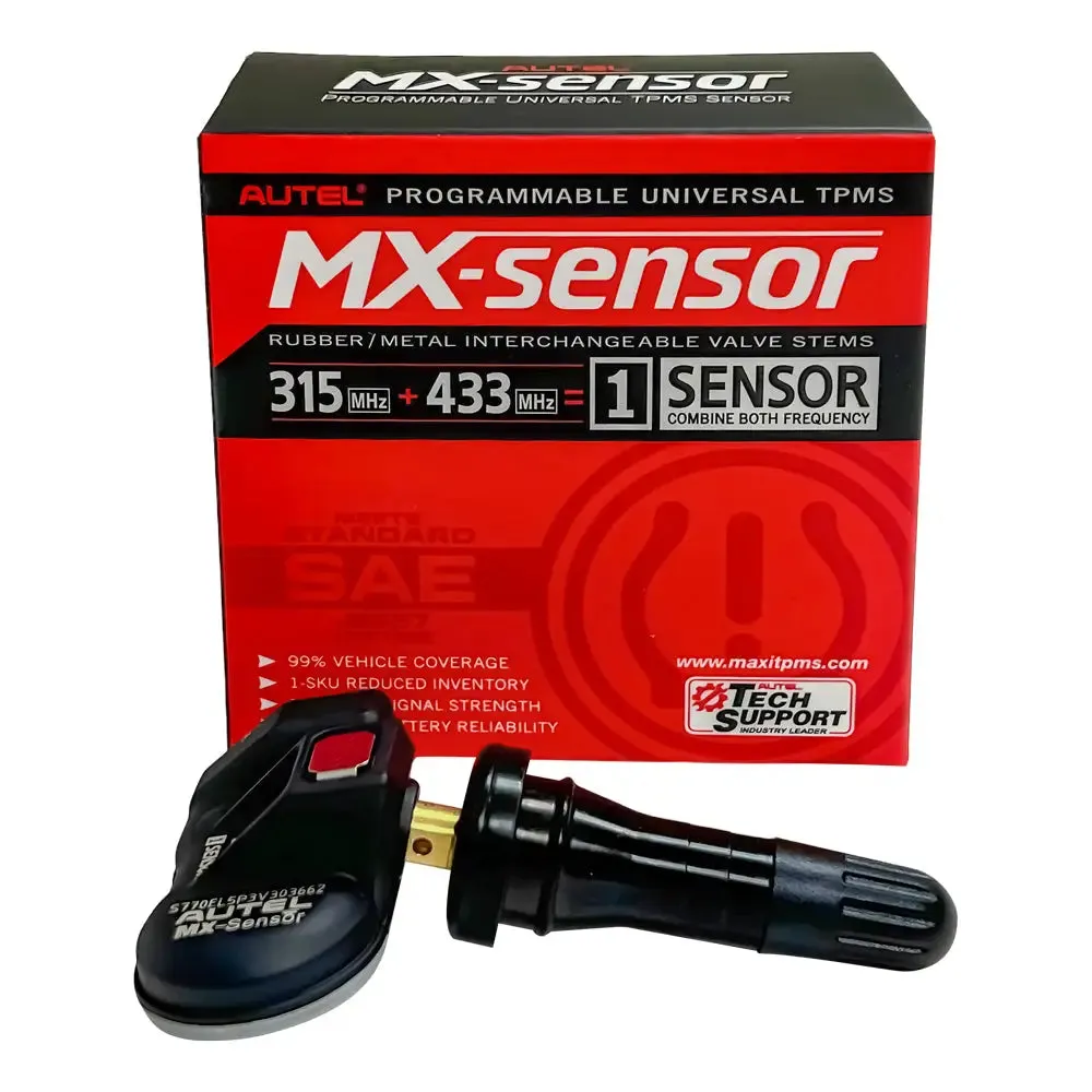 Autel MX-Sensor Programable TPMS Sensor, Rubber Stem (Ea) - 1-SENSOR-R