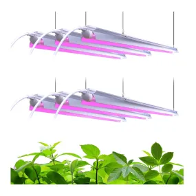 Barrina LED Grow Light | 252W(6 x 42W) 4ft T8 | Full Spectrum V-Shape with Reflector | 6-Pack