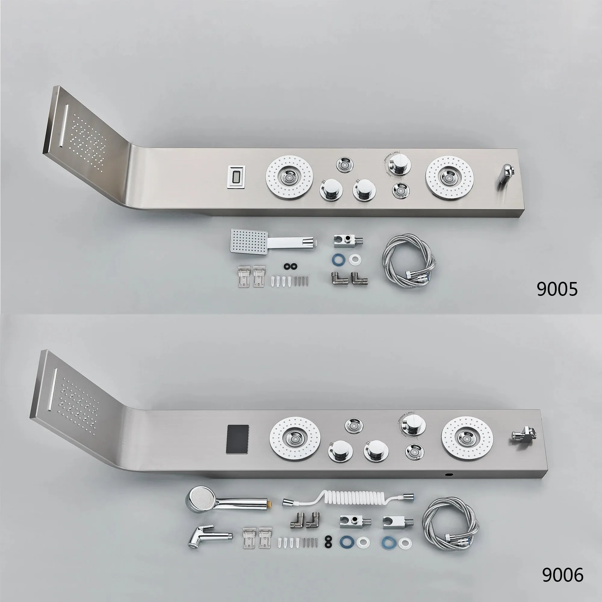 Bathroom Shower Panel LED Waterfall Shower Water Top Spray Temperature