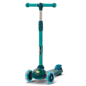 Baybee Blaze Storm Skate Scooter for Kids, 3 Wheel Kids Scooter with 3 Height Adjustable Handle, Kick Scooter with LED PU Wheels & Brake | Runner Scooter for Kids 2-10 Years Boys Girls (Green)