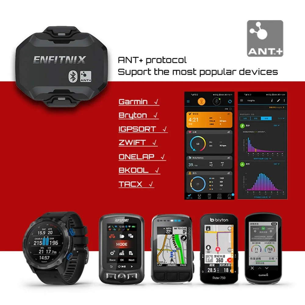 Bike Speed Cadence Sensor ANT  Bluetooth GPS Cycling Computer Dual Sensor for Garmin Bryton Road Bike MTB Bike Accessories