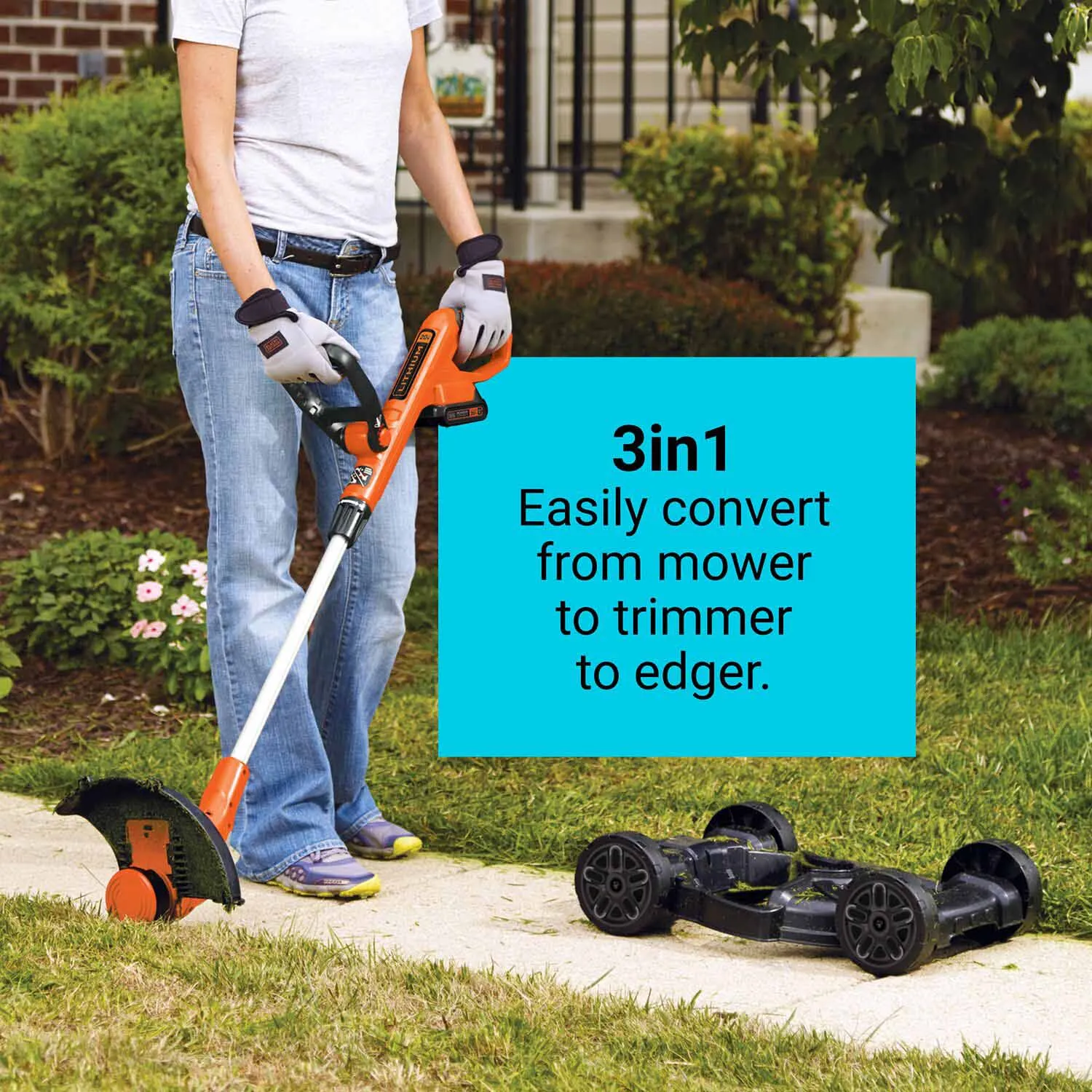 Black & Decker MTC220 20-volt Max 12-in 3-in-1 Compact Cordless Push Lawn Mower
