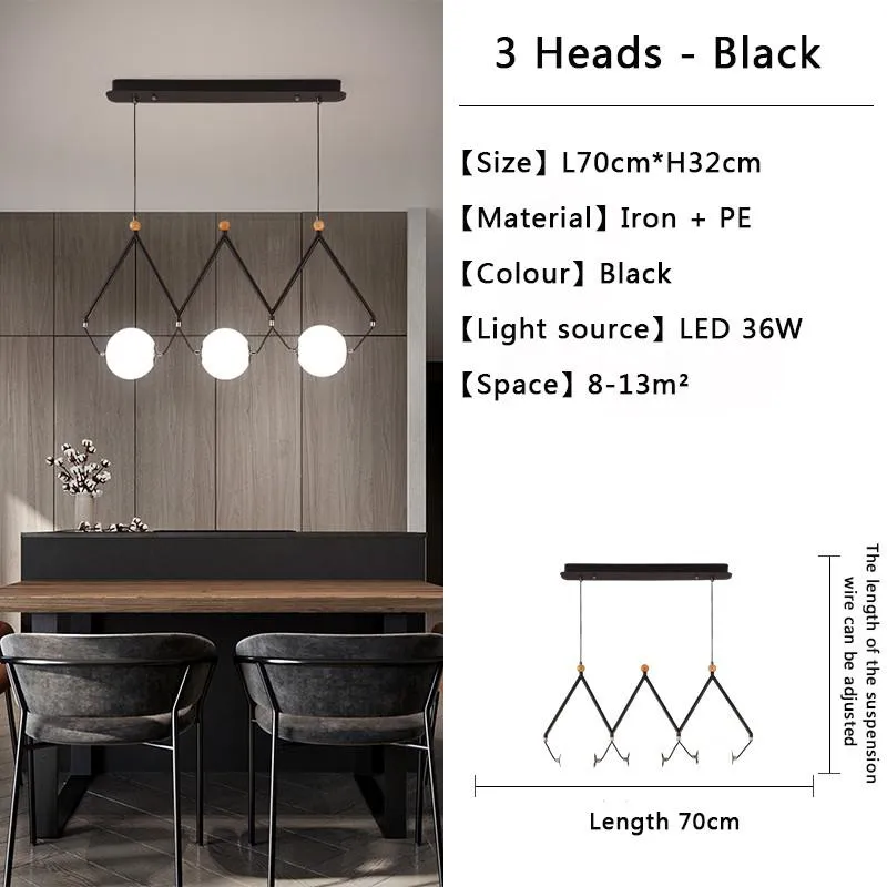 Black and Gold Globe LED - Glass Balls Hanging Light
