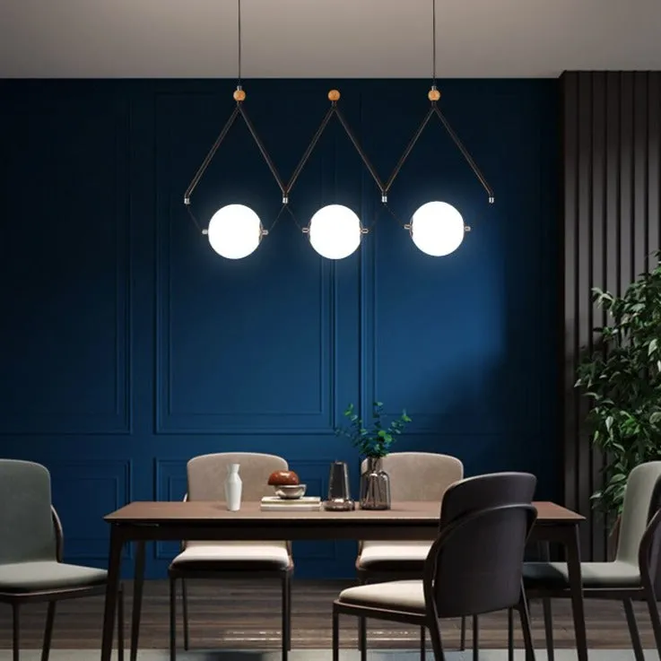 Black and Gold Globe LED - Glass Balls Hanging Light