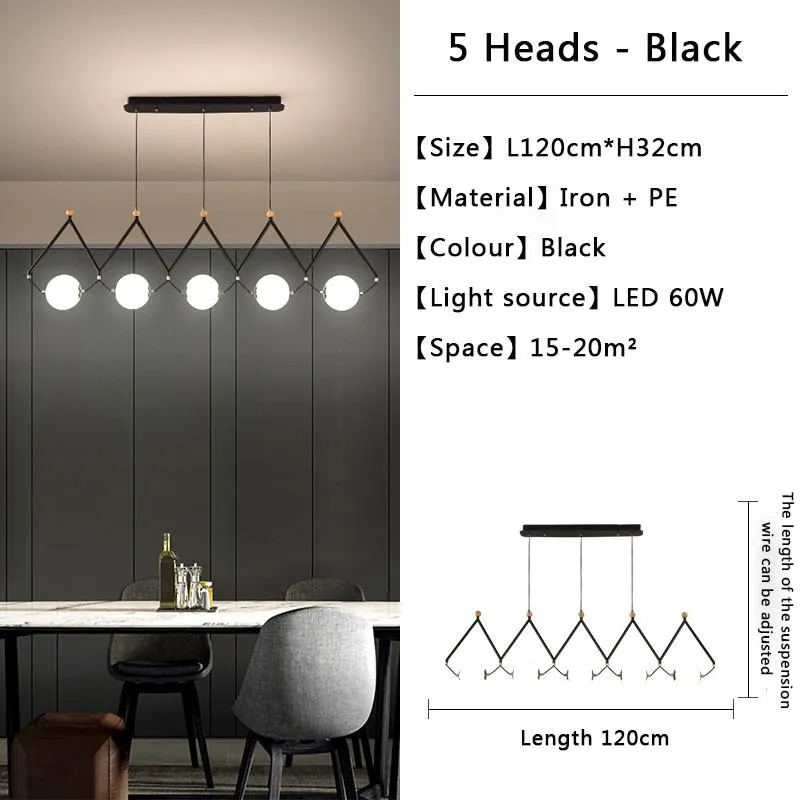 Black and Gold Globe LED - Glass Balls Hanging Light