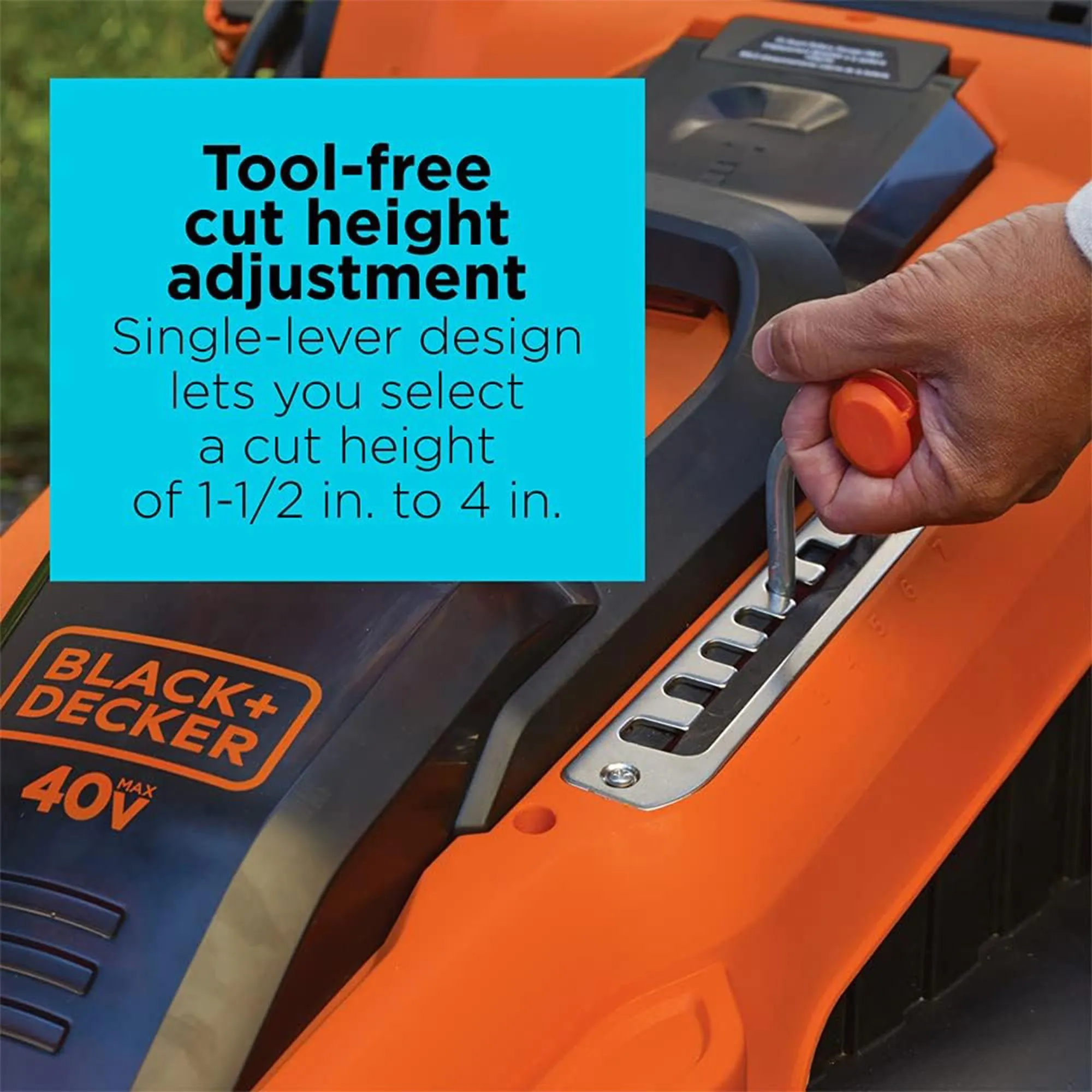 BLACK DECKER 40V Cordless Electric Walk Behind Lawn Mower w/Battery & Charger