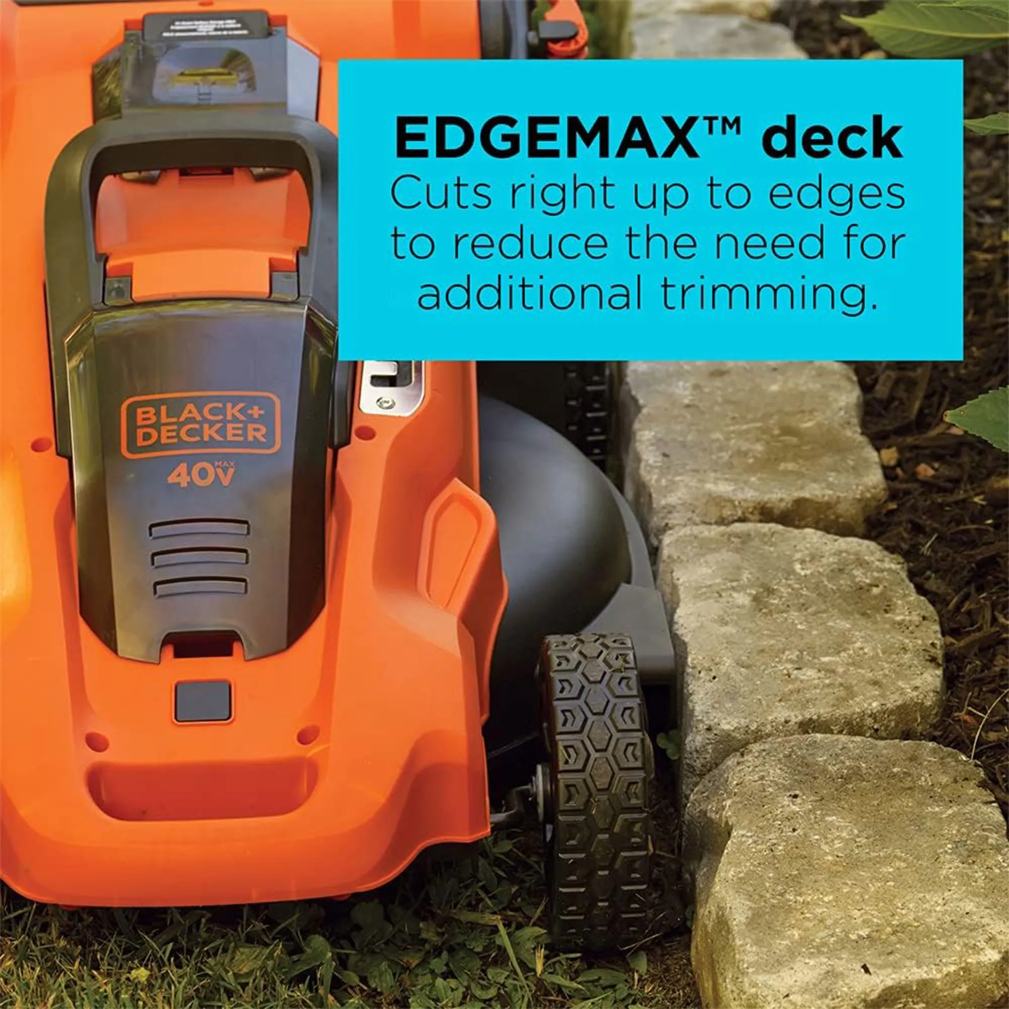 BLACK DECKER 40V Cordless Electric Walk Behind Lawn Mower w/Battery & Charger