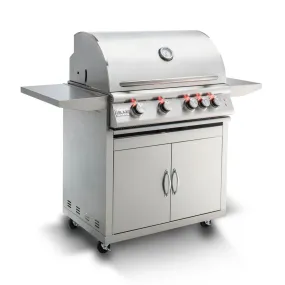 Blaze Premium LTE Marine Grade 32-Inch 4-Burner Freestanding Liquid Propane Grill With Rear Infrared Burner & Grill Lights