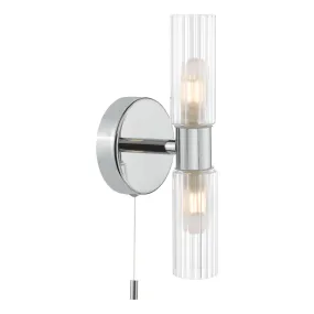 Bolton Bathroom 2 Wall Light Polished Chrome