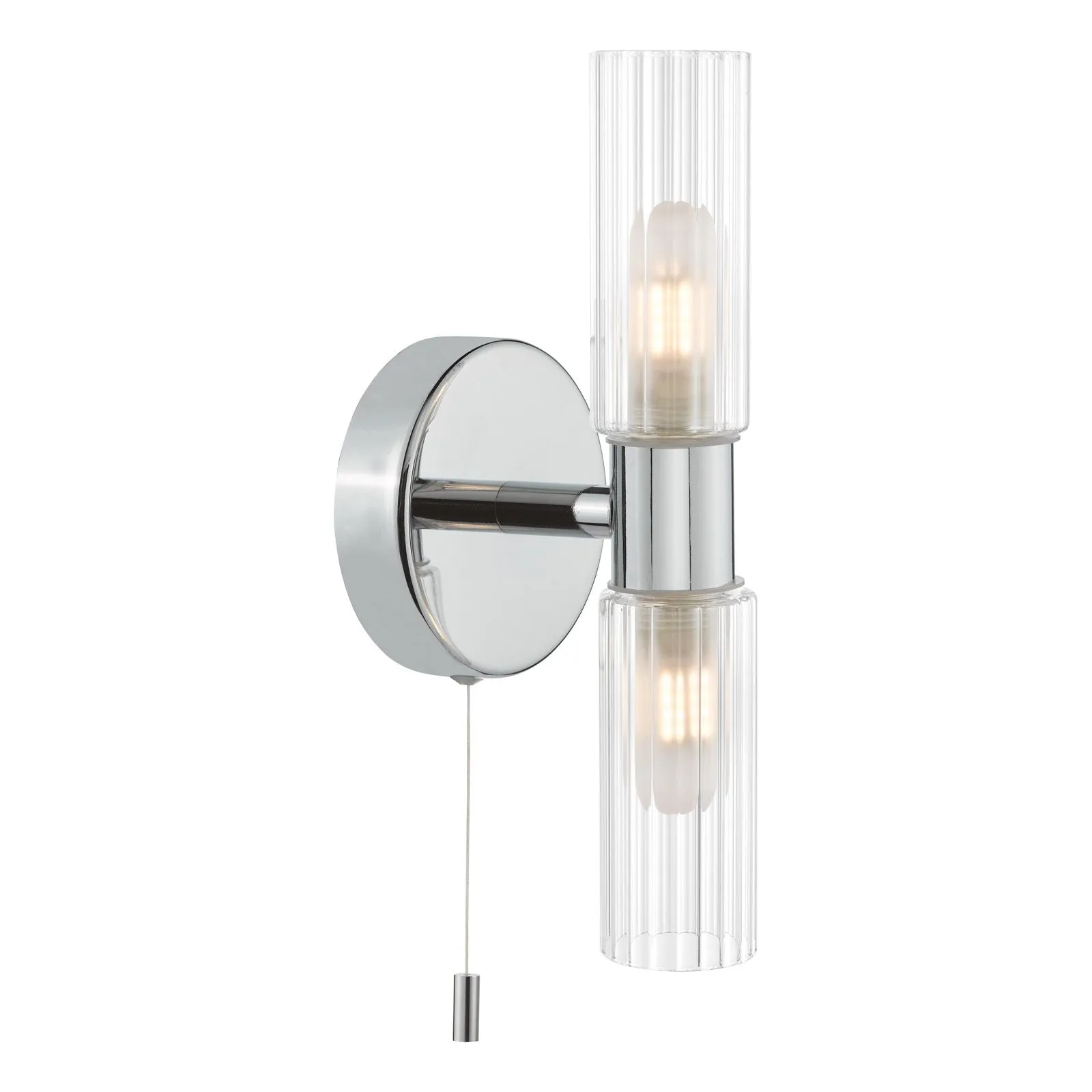 Bolton Bathroom 2 Wall Light Polished Chrome