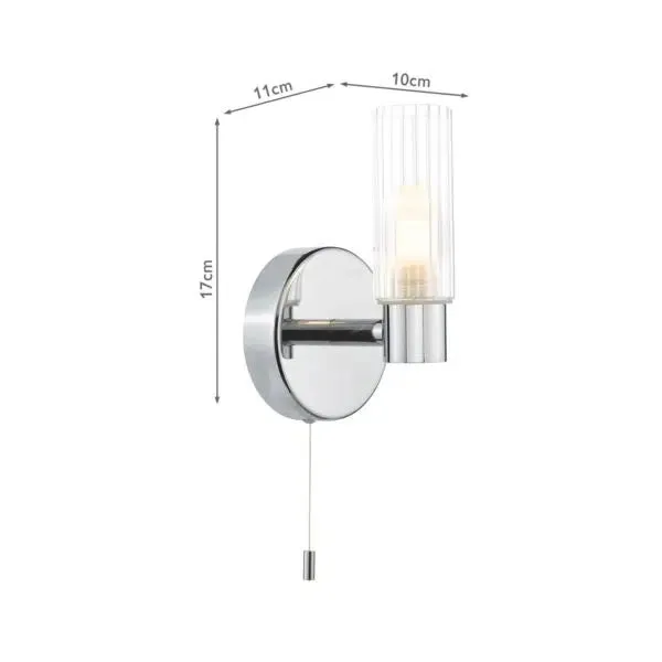 Bolton Bathroom Wall Light Polished Chrome
