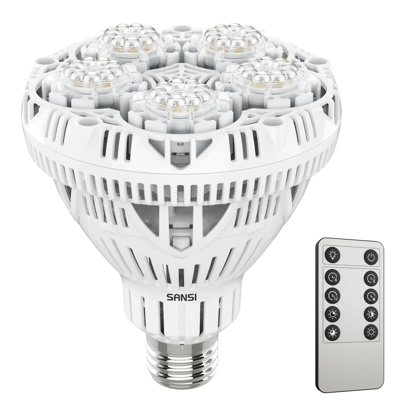 BR30 30W LED Grow Light Bulb With Remote Control (US ONLY)