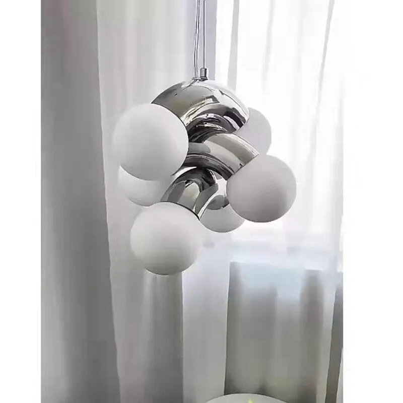 Chrome Metal Glass Globe LED - Glass Ball Light