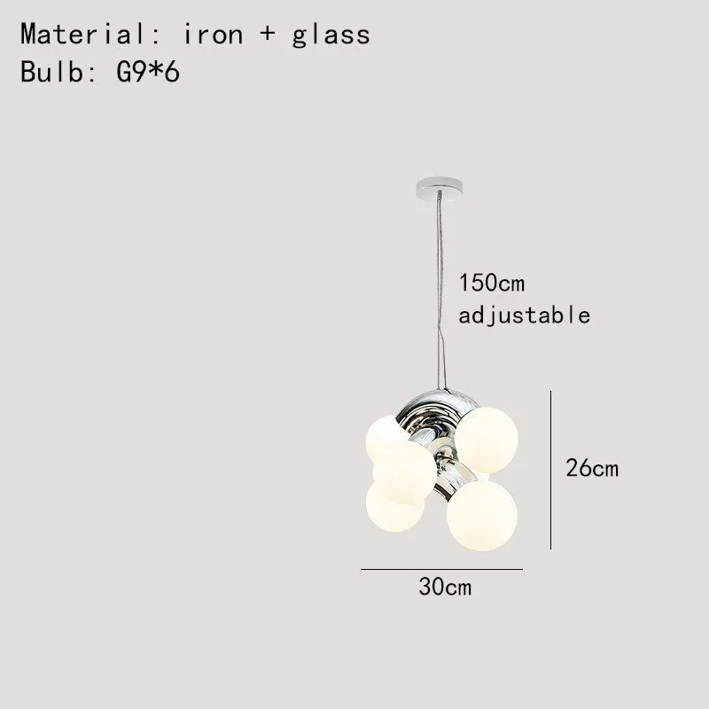 Chrome Metal Glass Globe LED - Glass Ball Light