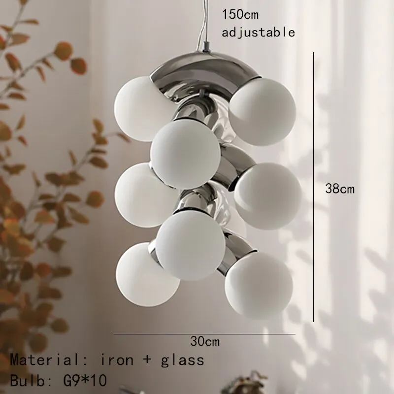 Chrome Metal Glass Globe LED - Glass Ball Light