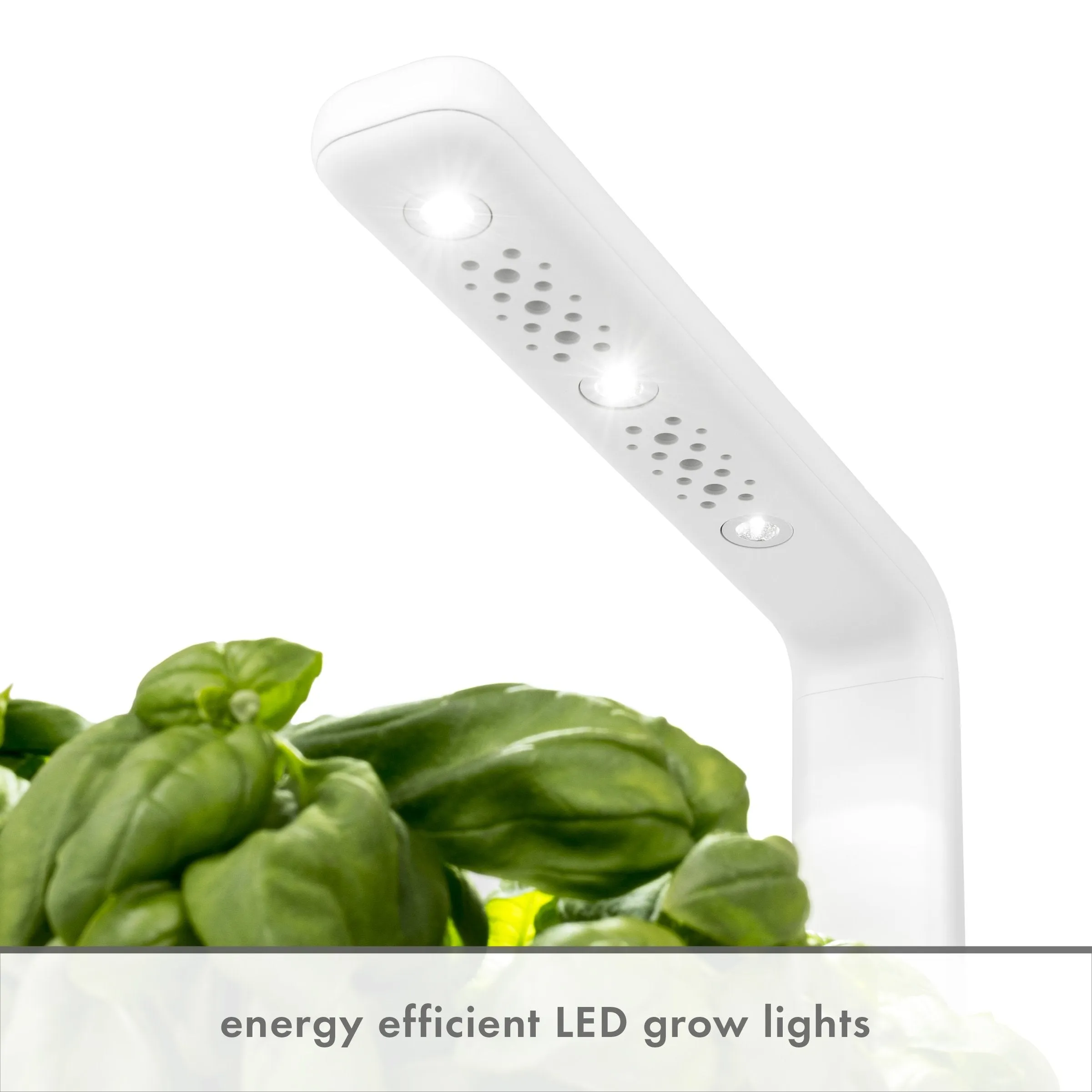 Click and Grow Smart Garden 3 Indoor Gardening Kit (Includes 3 Basil Plant Pods), Grey