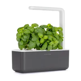 Click and Grow Smart Garden 3 Indoor Gardening Kit (Includes 3 Basil Plant Pods), Grey