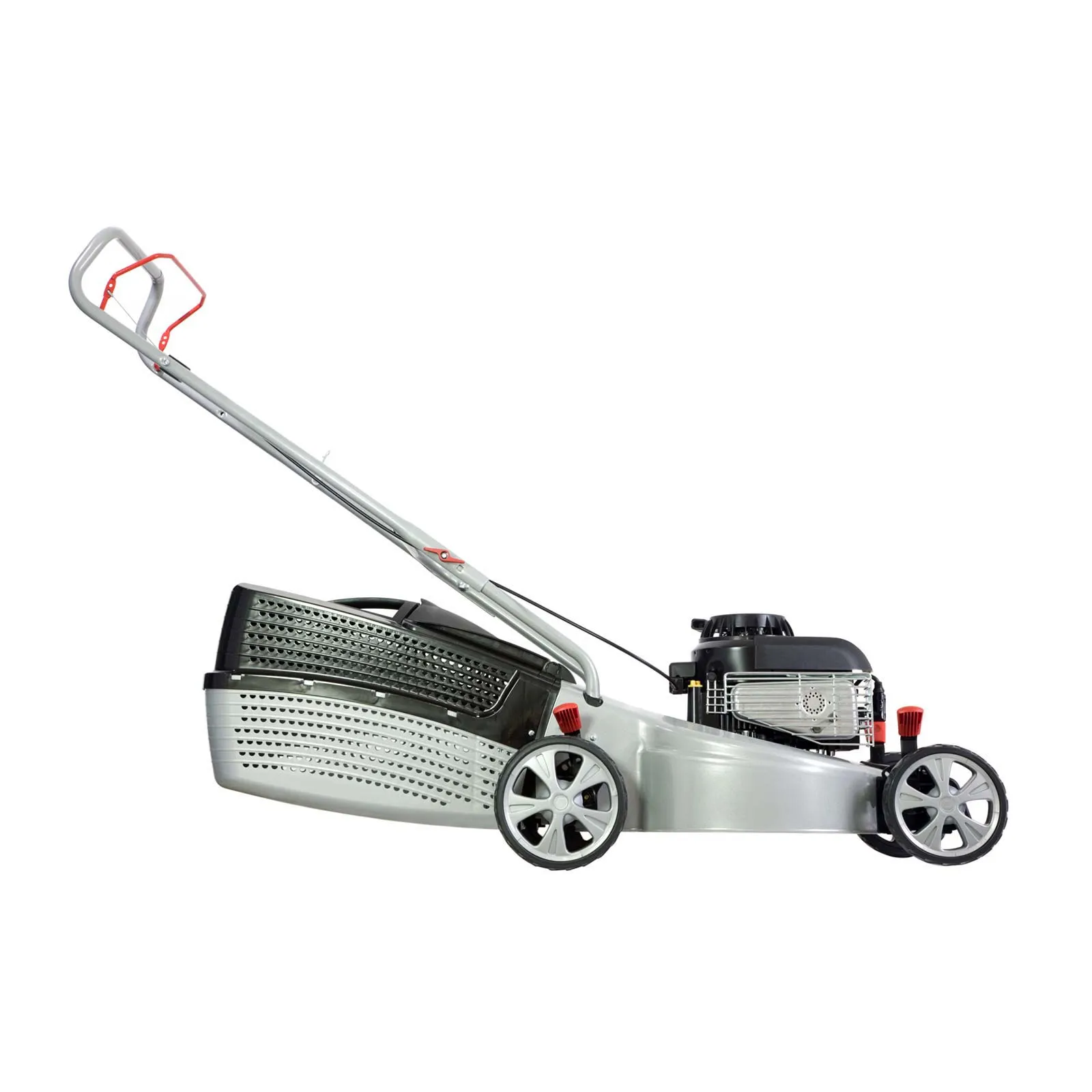 Cordless Lawnmower with 30 L Grass Catcher Bag, 20-30 mm Central Cutting Height, 9.6 kg, Includes 24 V 2 Ah Battery and Charger